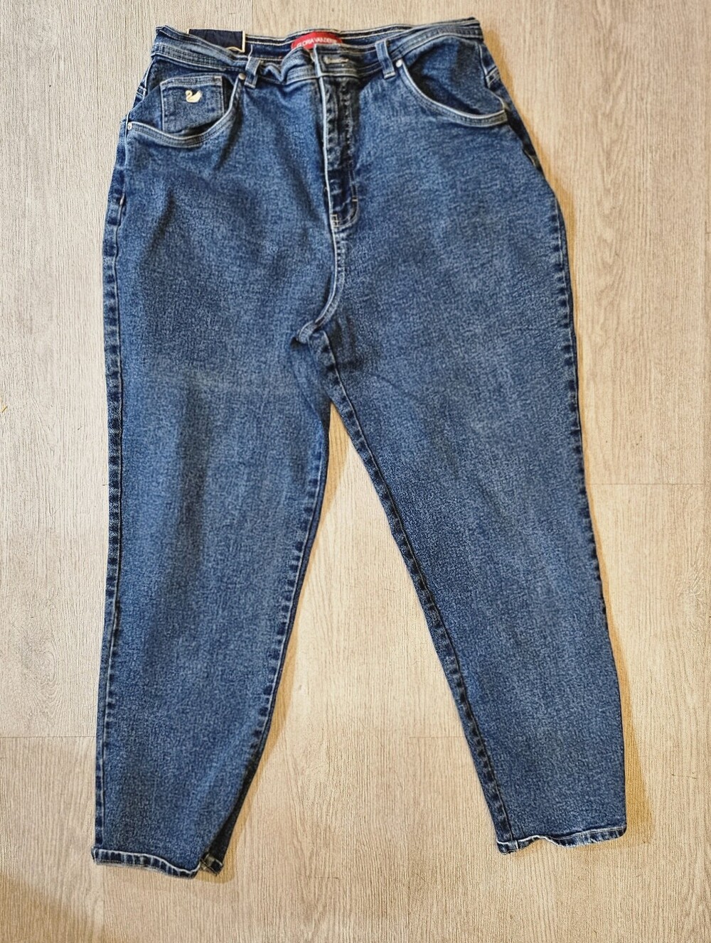 16W- Gloria Vanderbilt- Dark Blue Boyfriend Jeans